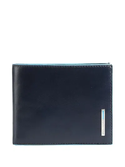 Piquadro Contrast-trim Bi-fold Wallet In Red
