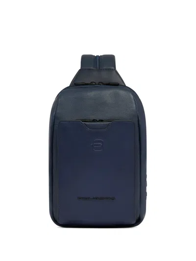 Piquadro Convertible Backpack Sling Bag In Blue