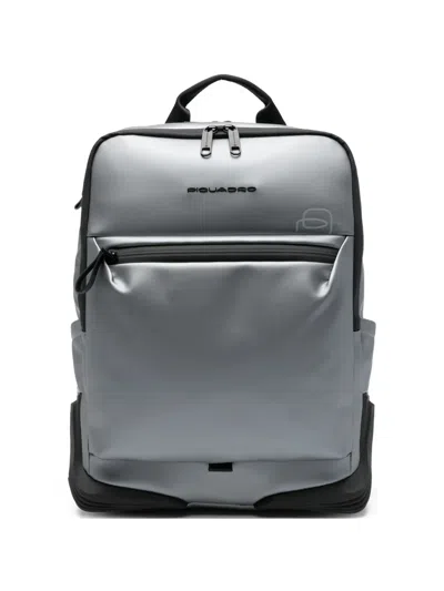 Piquadro Corner 2.0 Backpack In Silver