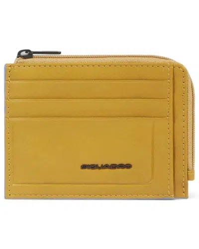 Piquadro Credit Card Holder  Men Yellow Leather - Pp4822s138r-g