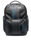 Piquadro Debossed-logo Detail Backpack In Black