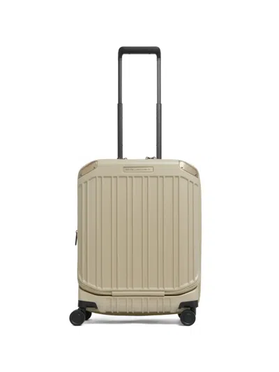 Piquadro Dual-opening Cabin Luggage In Neutral
