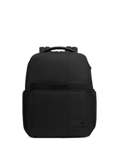 Piquadro Expandable Laptop Backpack In Black