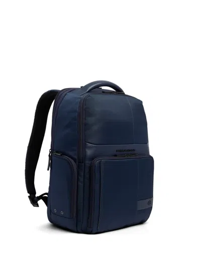 Piquadro Expandable Laptop Backpack In Blue