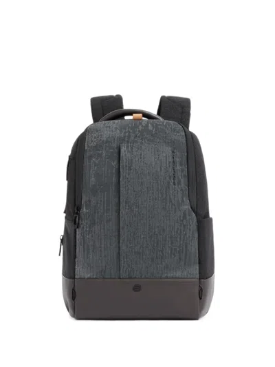 Piquadro Expandable Laptop Backpack In Blue