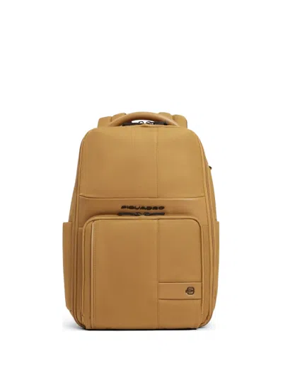 Piquadro Expandable Laptop Backpack In Brown