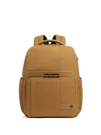 Piquadro Expandable Laptop Backpack In Brown