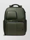 Piquadro Expandable Laptop Backpack Front Zip Pocket In Green