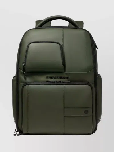 PIQUADRO EXPANDABLE LAPTOP BACKPACK FRONT ZIP POCKET