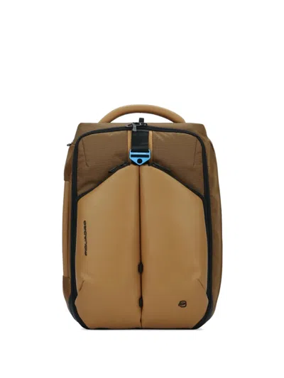 Piquadro Expandable Multi-compartment Backpack In Brown