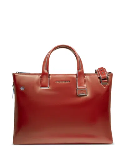 Piquadro Expandable Slim Laptop Bag In Red