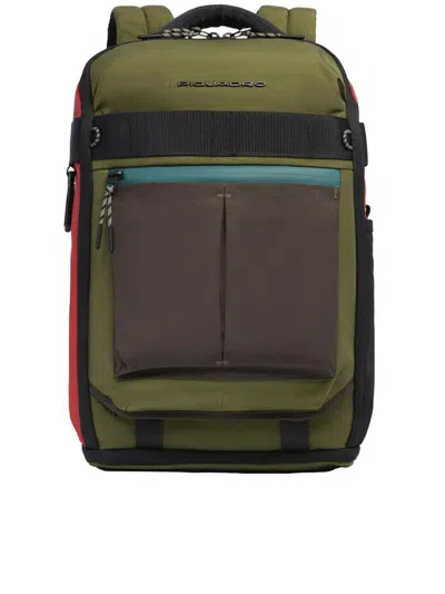 Piquadro Fabric Backpack 14" Pc Backpack Bags In Multicolor