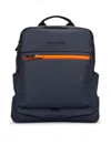 Piquadro Fabric Backpack For 15.6" Laptop In Blue