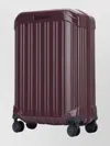 Piquadro Four Wheel Hard Shell Travel Trolley In Burgundy