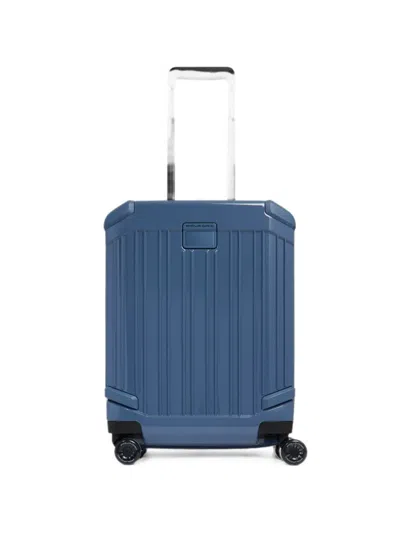 Piquadro Four-wheel Cabin Luggage In Blue