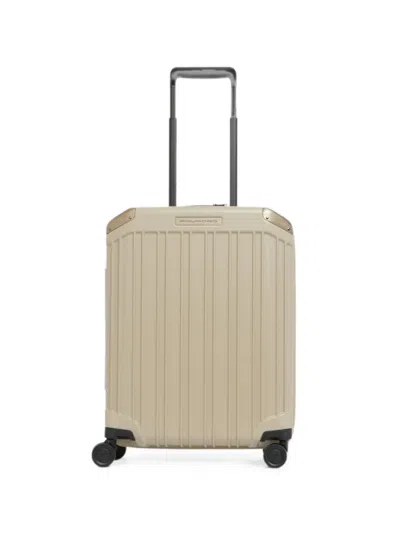 Piquadro Four-wheel Cabin Suitcase In Neutral