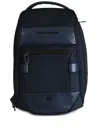 Piquadro Geometric-panel Backpack In Blue