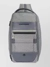 Piquadro Geometric Patterned Backpack Featuring Multiple Pockets In Multi
