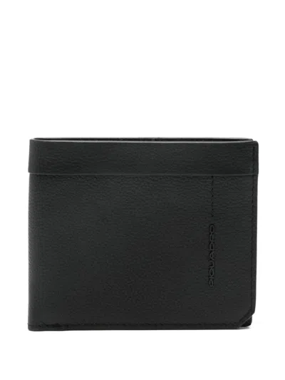 Piquadro Grained Wallet In Black