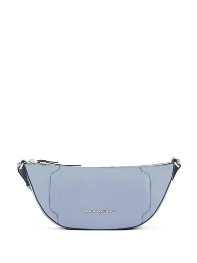 Piquadro Grained-leather Belt Bag In Blue