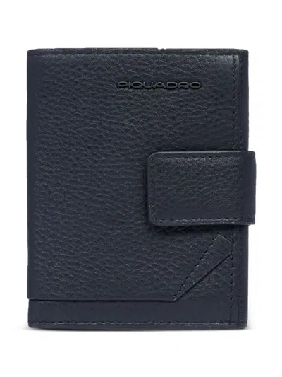 Piquadro Grained-leather Bifold Wallet In Black