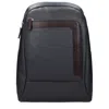 Piquadro Front-zip Backpack In Black