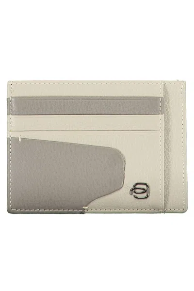 Piquadro Leather Men's Wallet In Grey