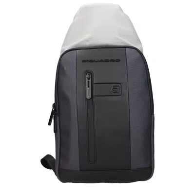 Piquadro Backpacks And Messenger Bags Green Evolution Project Men's Fabric Gray/black