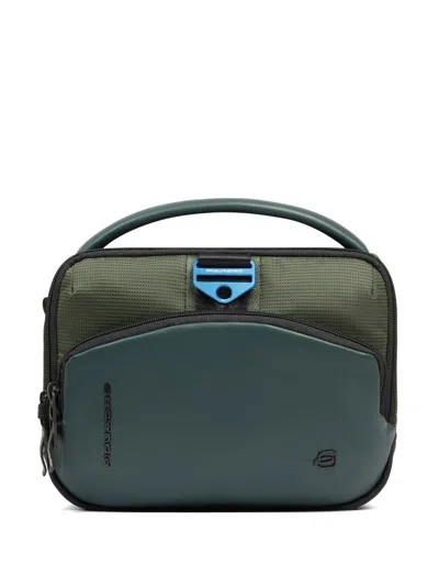 Piquadro Handle Zip Crossbody Bag In Purple
