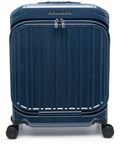 Piquadro Hardside Spinner Cabin Suitcase In Blue