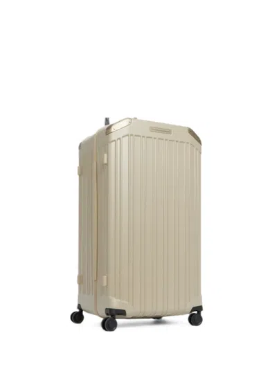 Piquadro Hardside Trunk-shape Suitcase In Neutral