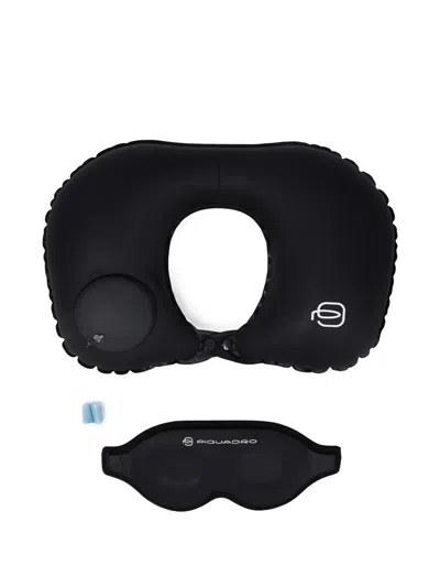 Piquadro Logo-print Inflatable Travel Set In Black