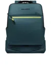 Piquadro Backpack Adjustable Straps Front Pocket In Blue