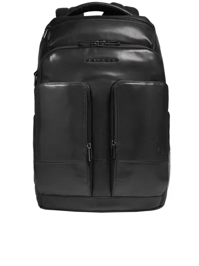 Piquadro Laptop And Ipad Backpack In Black
