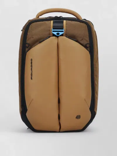Piquadro Laptop Backpack 14 Inch Two Compartments In Brown