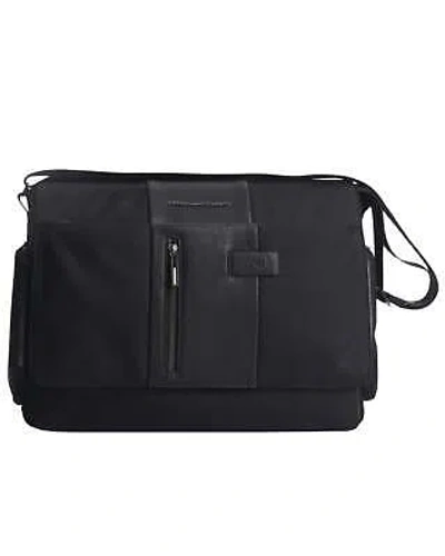 Pre-owned Piquadro Laptop Bag  Ca1592br Crossbody Bag Unisex Leather Black