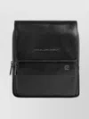 Piquadro Laptop Bag With Adjustable Strap And Buckle In Black