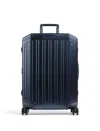 Piquadro Large 4-wheel Trolley In Blue
