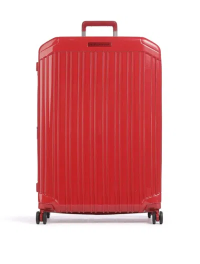 Piquadro Large 4-wheel Trolley In Red