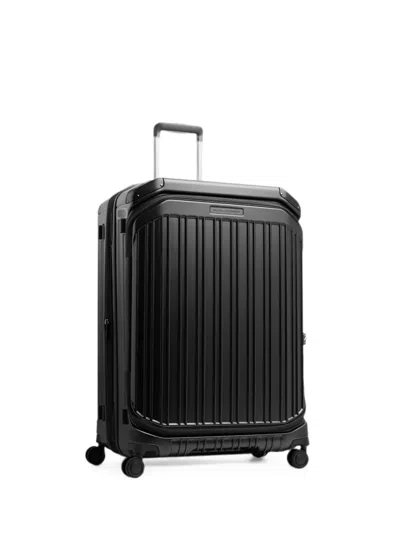 Piquadro Large Expandable Dual-opening Suitcase In Black