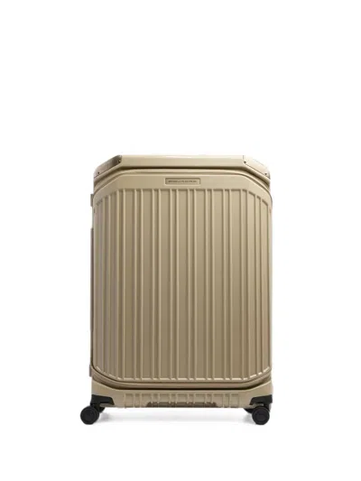 Piquadro Large Expandable Dual-opening Suitcase In Neutral