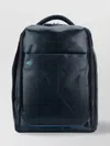 Piquadro Leather 2-compartment Backpack With 14'' Laptop Sleeve