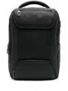 Piquadro Leather Backpack In 黑色