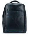 Piquadro Zaino Logo-patch Backpack In Blue