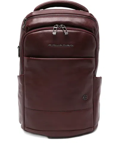 Piquadro Leather Backpack In Brown