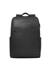 Piquadro Leather Backpack Pc 15.6''' With Fast Check Man  Ca6503b3-n Black In Black