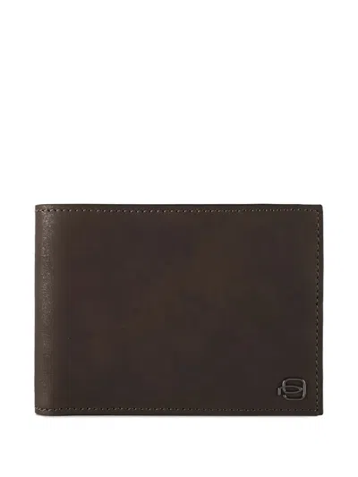 Piquadro Leather Bifold Wallet In Brown