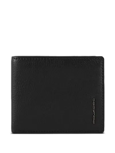 Piquadro Leather Cardholder In Black