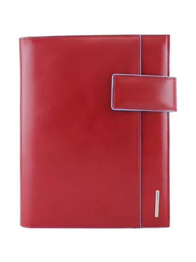 Piquadro Leather Daily Planner In Red