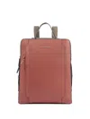 Piquadro Leather Laptop Backpack In Pattern